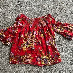 beachlunchlounge off the shoulder tee